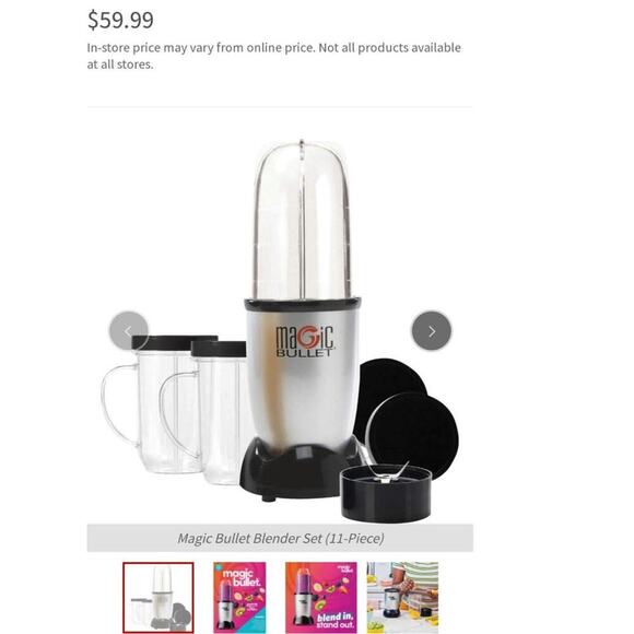 Magic Bullet Blender Set 11-Piece Set in Silver - Picture 11 of 13